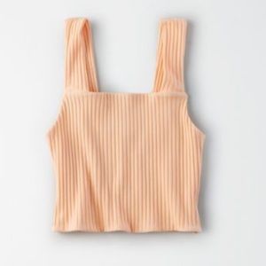 American Eagle Outfitters | Tops | American Eagle Ribbed Square Neck  Cropped Tank | Poshmark